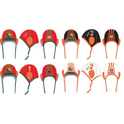 Waterpolo cap set compleet.    26 caps