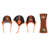Waterpolo teamset caps zwart. 13 caps UIT
