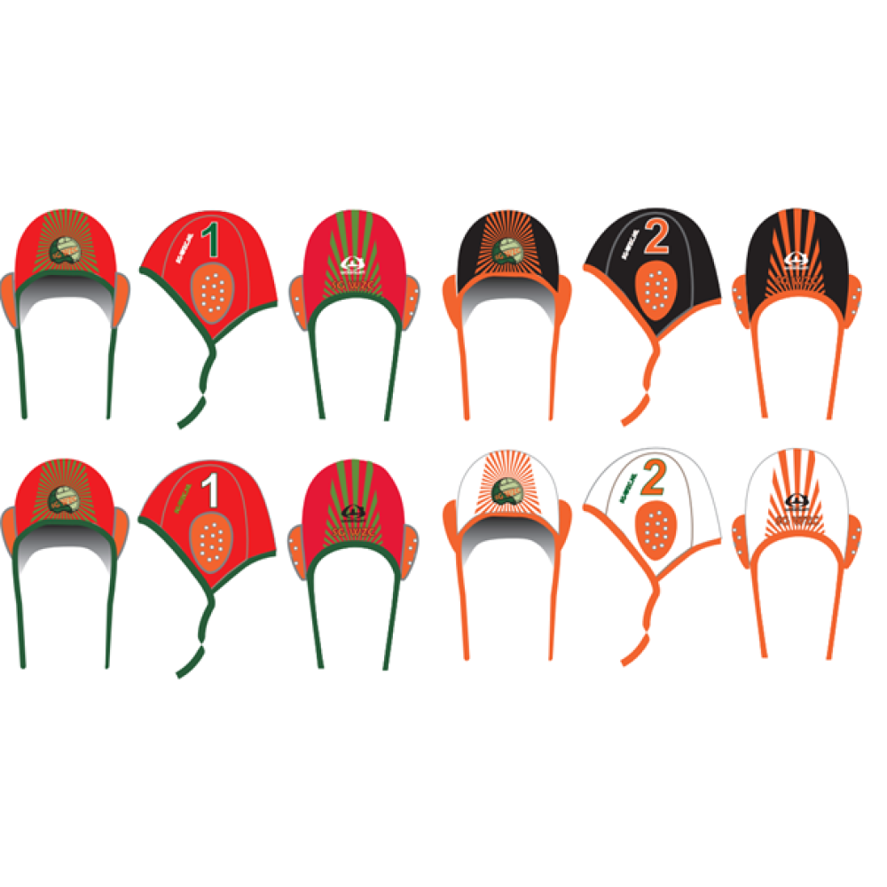 Waterpolo cap set compleet.    26 caps