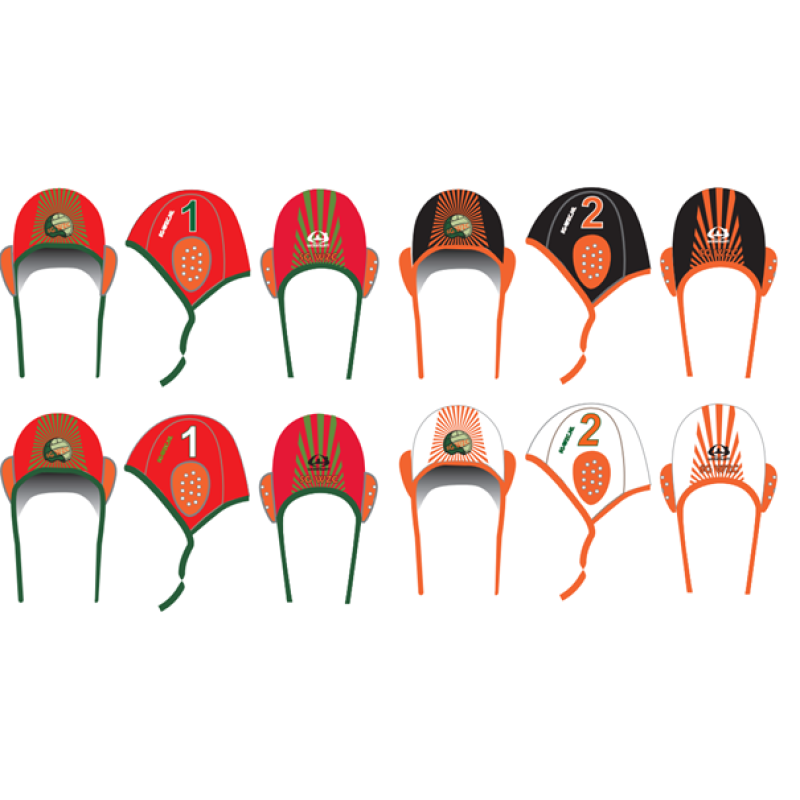 Waterpolo cap set compleet.    26 caps
